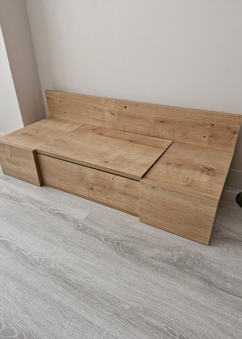 Bej Ahşap Mahyaj Masası/Dresuar - Görsel 3