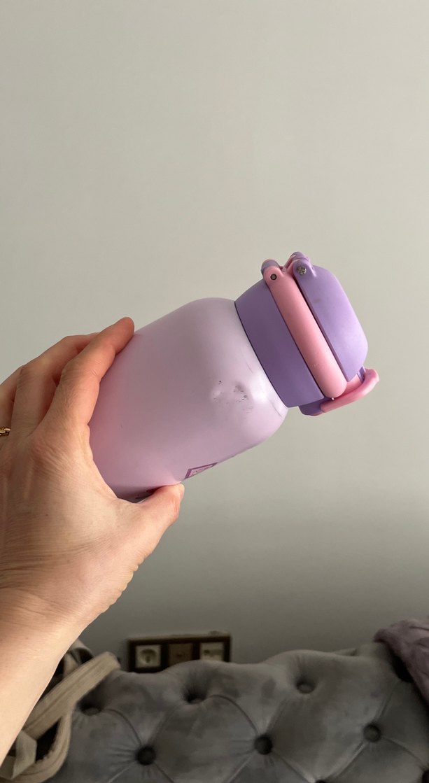 Pastel Mor Çocuk Termos Şişe - Görsel 4