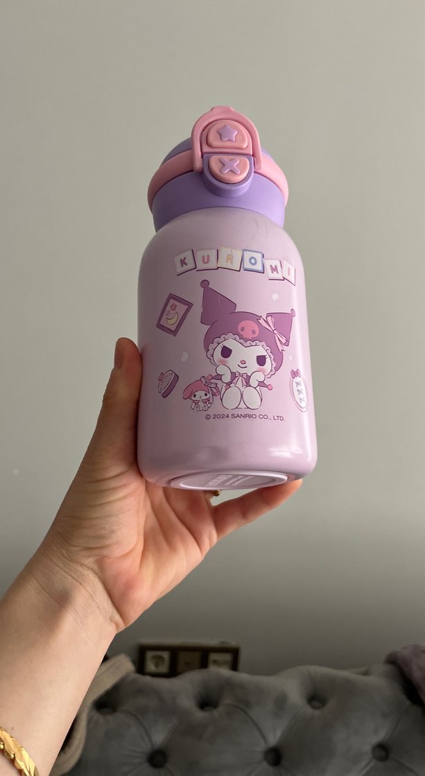 Pastel Mor Çocuk Termos Şişe - Görsel 2