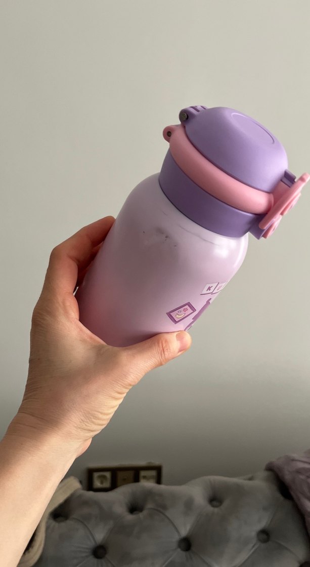Pastel Mor Çocuk Termos Şişe - Görsel 3