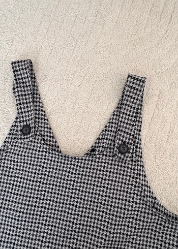 Gri Kareli Elbise - Görsel 2