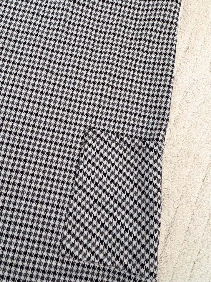 Gri Kareli Elbise - Görsel 3