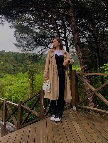 Trendyolmilla bej krem trençkot trenchcoat