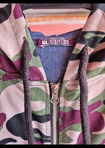 Kadın Kamuflaj Desenli Midi Parka - Görsel 4