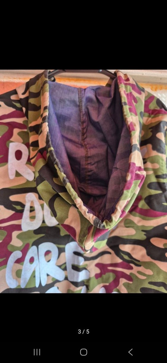 Kadın Kamuflaj Desenli Midi Parka - Görsel 3