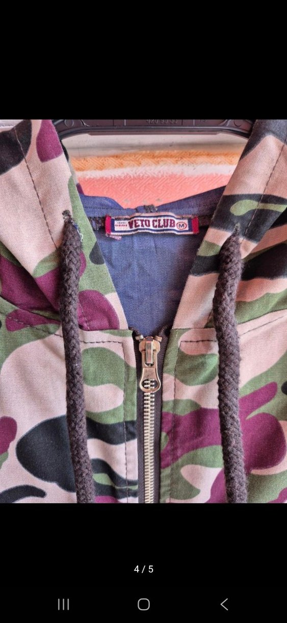 Kadın Kamuflaj Desenli Midi Parka - Görsel 4