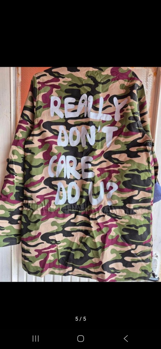 Kadın Kamuflaj Desenli Midi Parka - Görsel 5