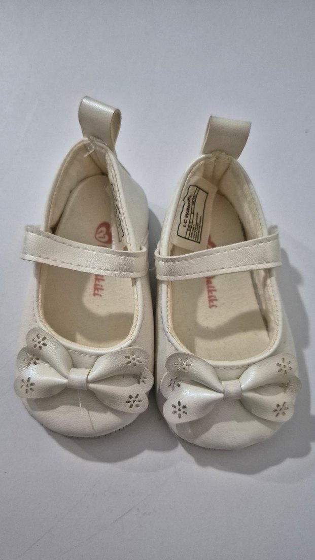 Kız Çocuk Beyaz Fiyonklu Babet - Görsel 5