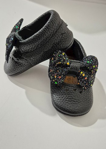 Kız Bebek Siyah Lastik İlk Adım Ayakkabısı - Görsel 2