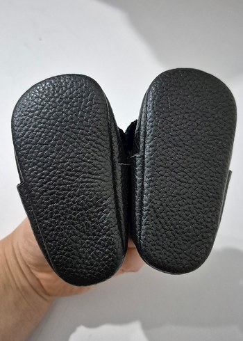 Kız Bebek Siyah Lastik İlk Adım Ayakkabısı - Görsel 3