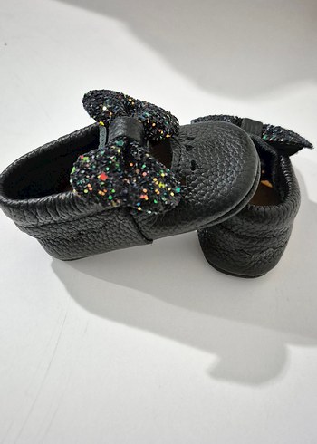 Kız Bebek Siyah Lastik İlk Adım Ayakkabısı - Görsel 4