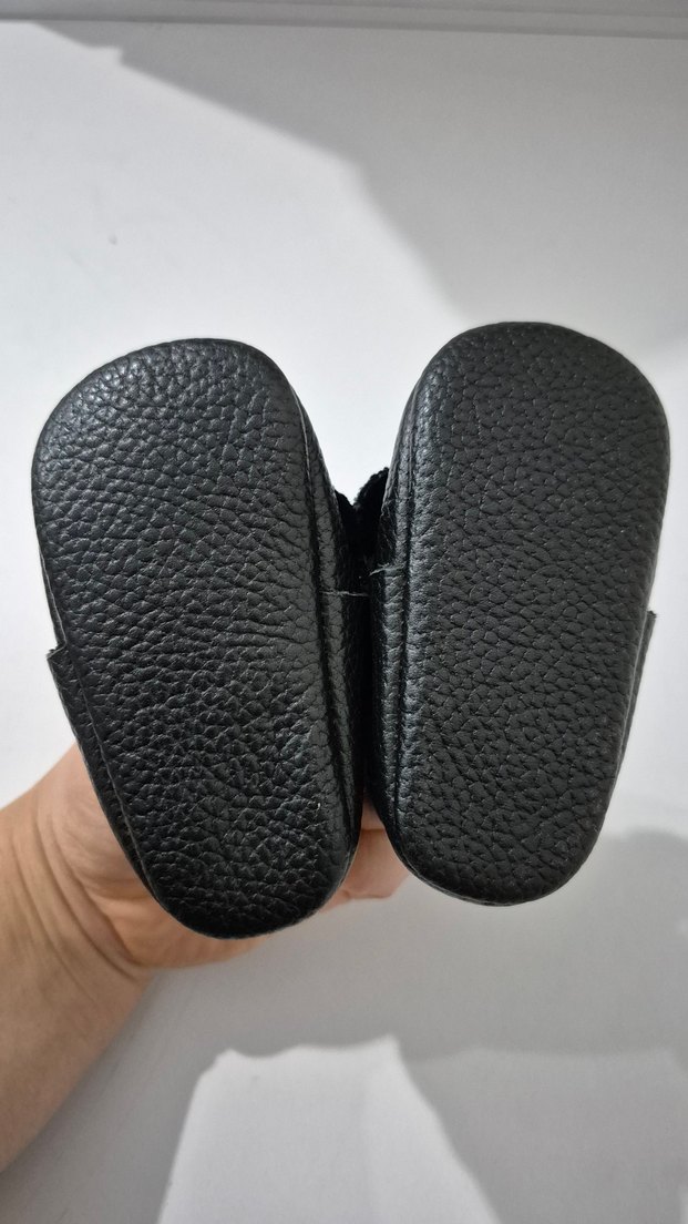 Kız Bebek Siyah Lastik İlk Adım Ayakkabısı - Görsel 3