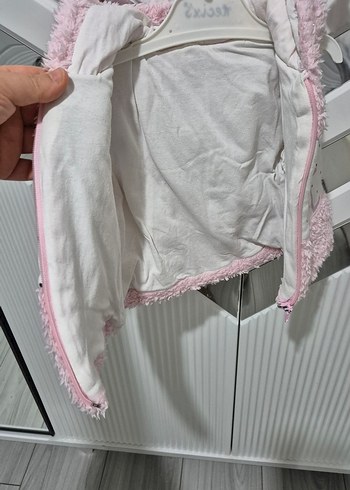 Kız Çocuk Peluş Kapüşonlu Yelek - Görsel 3
