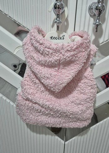 Kız Çocuk Peluş Kapüşonlu Yelek - Görsel 2