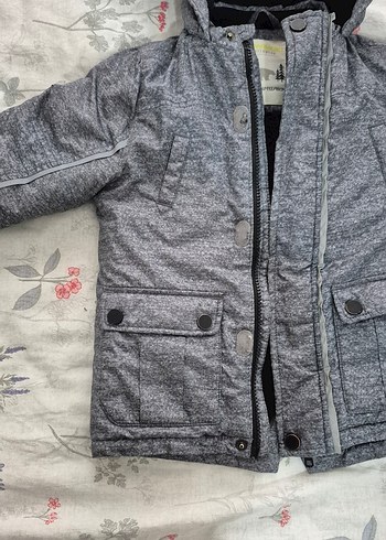 Gri Erkek Çocuk Mont - Görsel 4