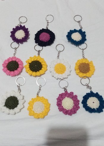 Renkli Örgü Bohem Anahtarlıklar - Görsel 2