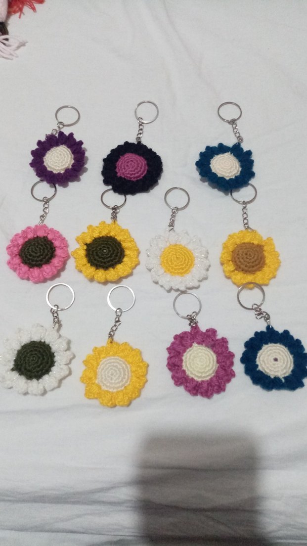 Renkli Örgü Bohem Anahtarlıklar - Görsel 2