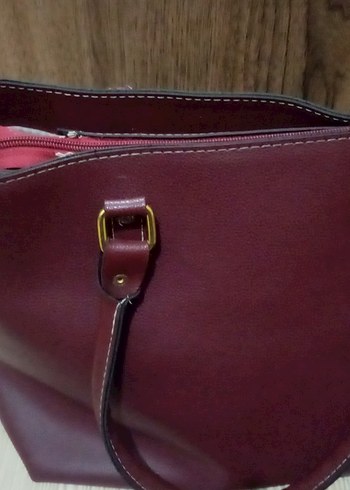 Parlak Kahverengi Deri Kadın Portföy Çanta - Görsel 5