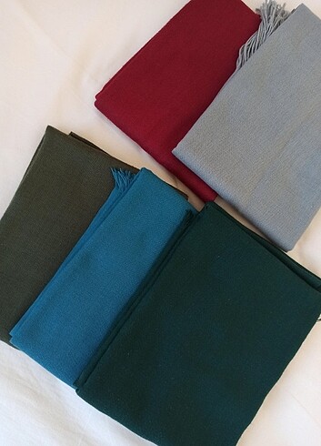 Armine haki, bordo, acı yeşil, mavi, gri şal
