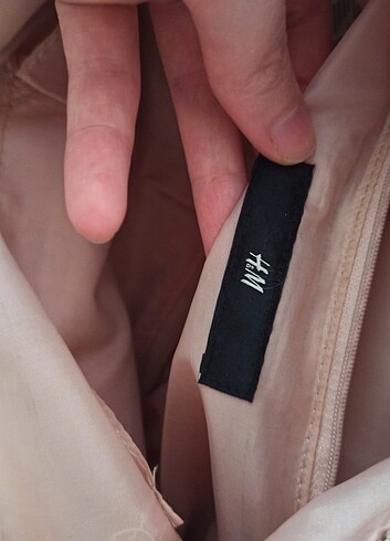 H&M hm toz pembe saçaklı çanta