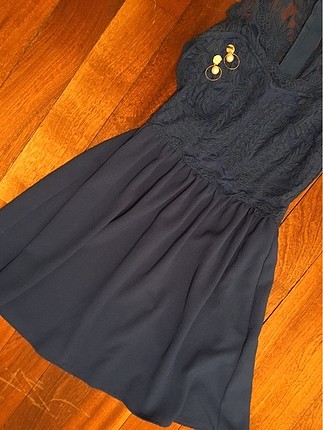 H&M Dantelli günlük mini elbise