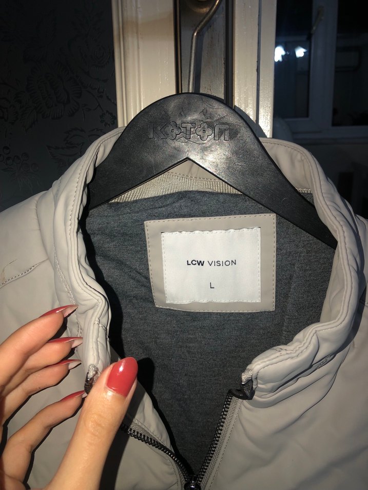 Gri Erkek Mont Fermuarlı - Görsel 3