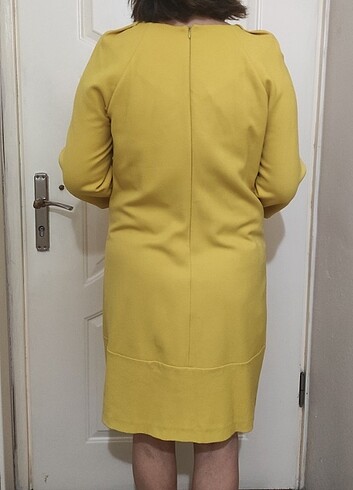 Tabuu Sarı klasik elbise