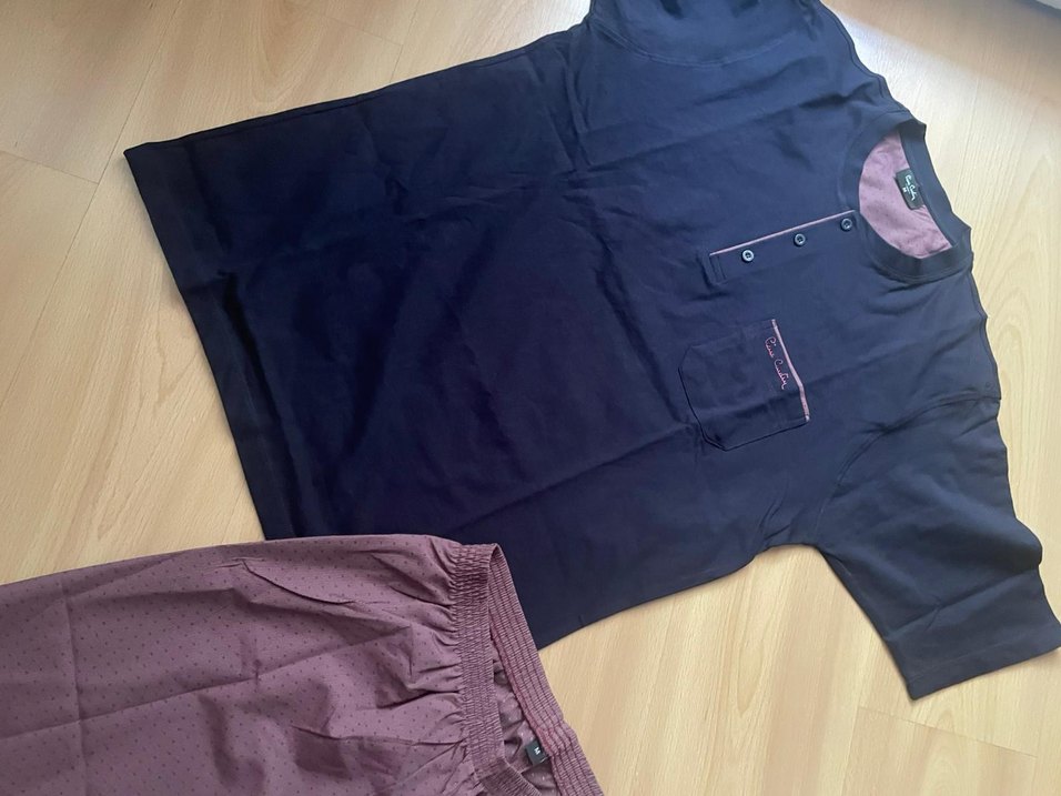 pierre cardinErkek Mor Mini Şortlu Rahat Pijama Takımı - Görsel 4