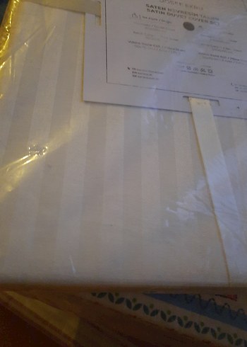 KH Joséf Ekru Desenli Saten Nevresim Takımı - Görsel 2