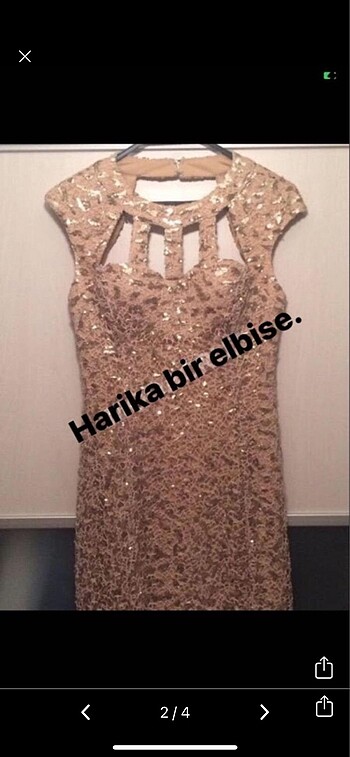 Payetli şık abiye