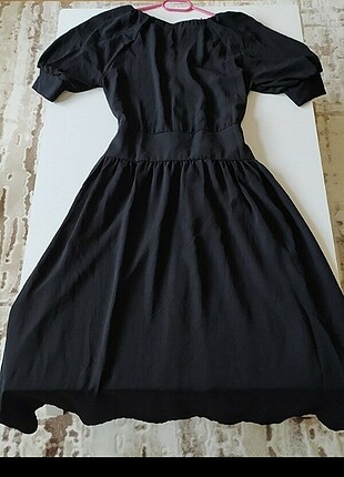 36 Beden Siyah düğmeli elbise 