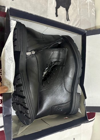 Polo etiketli Siyah deri Bot - Görsel 2