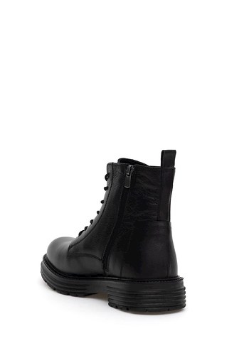 Polo etiketli Siyah deri Bot - Görsel 5