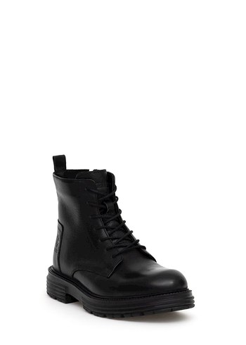 Polo etiketli Siyah deri Bot - Görsel 4