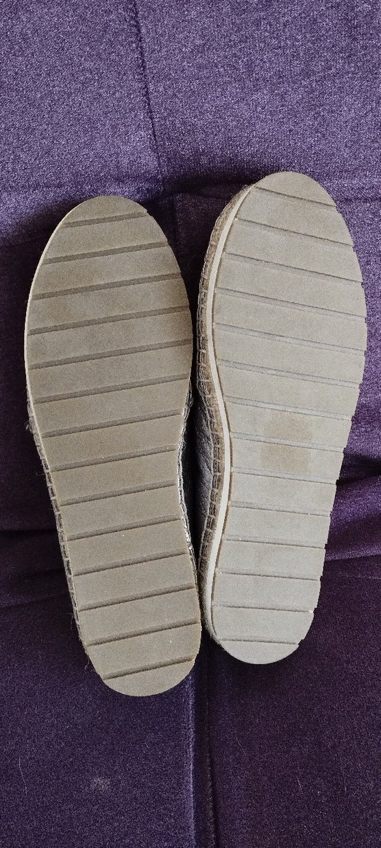 Kadın Bej Süet Kürklü Dolgu Topuk Espadril Hiç kullanılmadı - Görsel 4