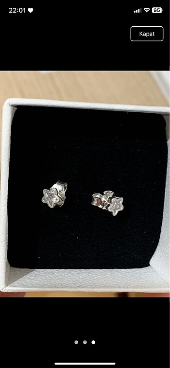 Pandora yıldız çivi küpe - Görsel 3