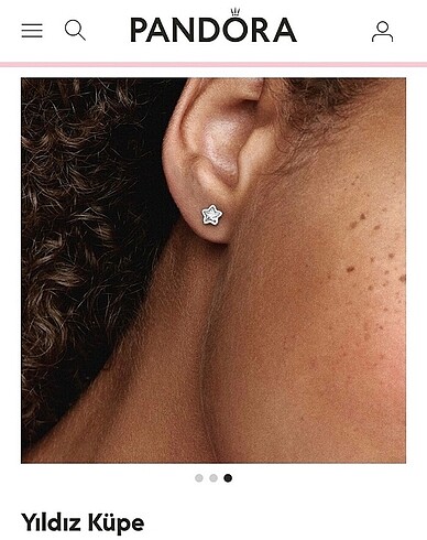 Pandora yıldız çivi küpe - Görsel 2