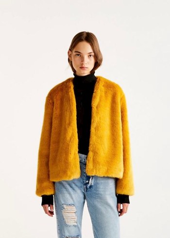 Pull and Bear Hardal Kürk - Görsel 4