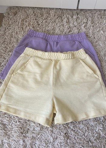 Kiz çocuk Pastel Pamuk Mini Şort 2 Li