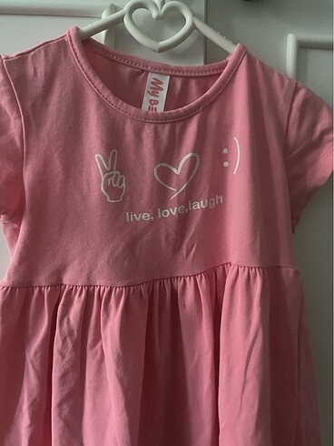 24-36 Ay Beden Çocuk elbisesi pembe