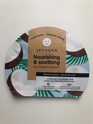 Sephora Nourishing & soothing coconut yüz maskesi