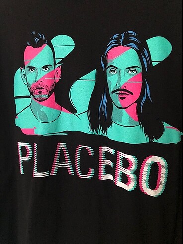 xxl Beden siyah Renk Placebo Summer 2024 Turne Tişörtü