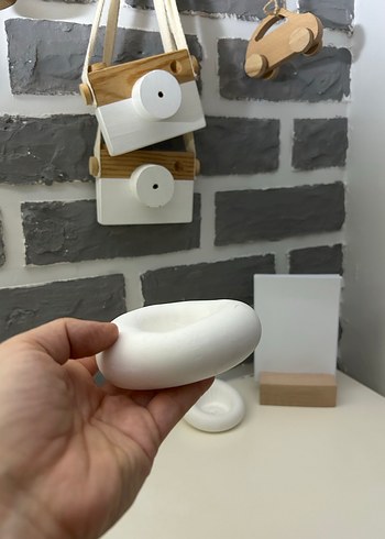 Beyaz betondan mumluk - Görsel 2