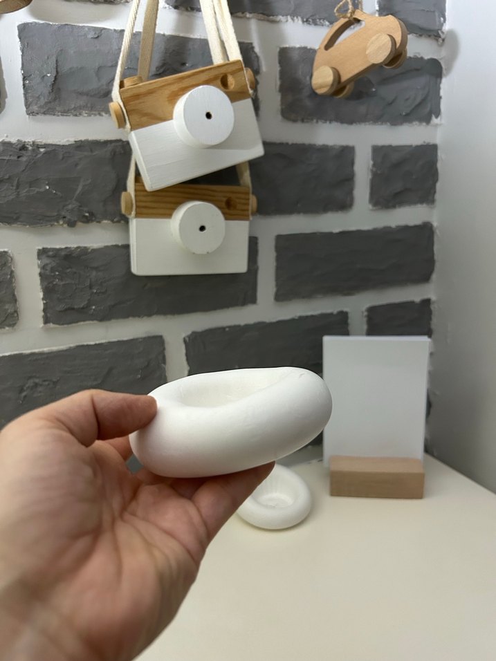 Beyaz betondan mumluk - Görsel 2