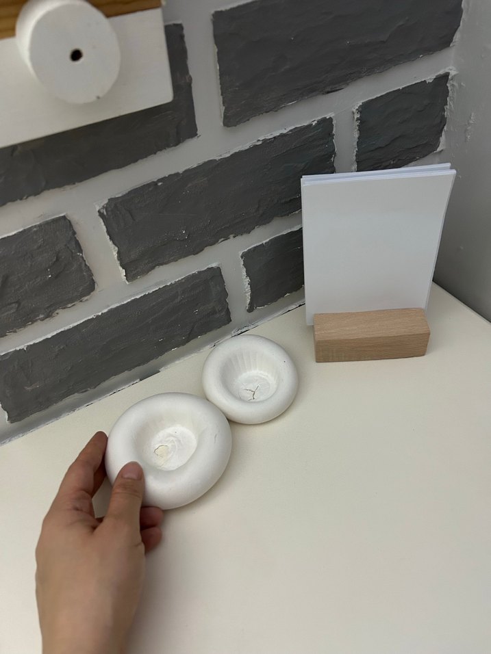 Beyaz betondan mumluk - Görsel 4