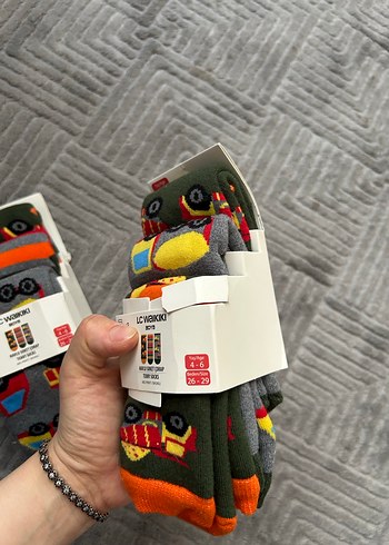 LC Waikiki Erkek Çocuk Desenli Çorap 3'lü - Görsel 4