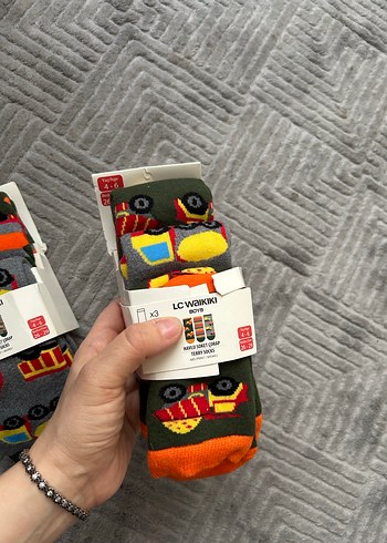 LC Waikiki Erkek Çocuk Desenli Çorap 3'lü - Görsel 3