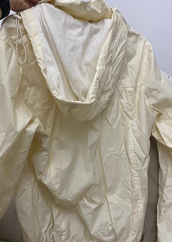 Beyaz Parlak Midi Hamile Ceket - Görsel 5