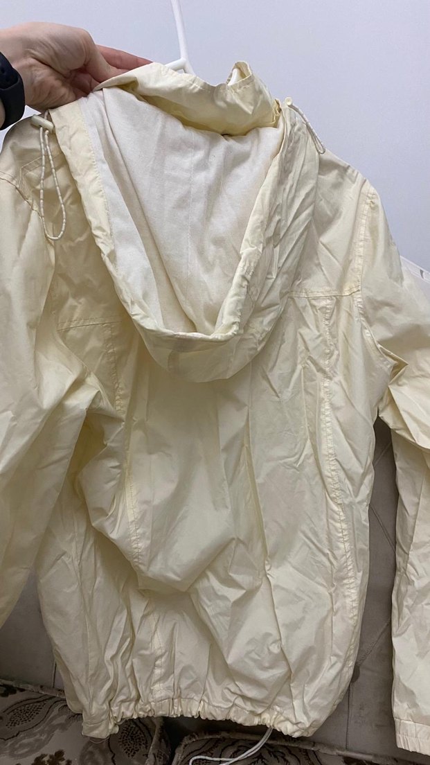 Beyaz Parlak Midi Hamile Ceket - Görsel 5