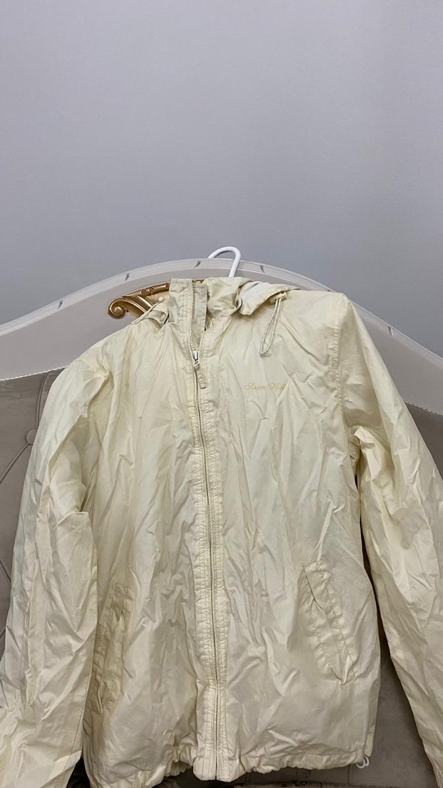 Beyaz Parlak Midi Hamile Ceket - Görsel 4